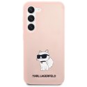 Etui Karl Lagerfeld Silicone Choupette na Samsung Galaxy S23+ - różowe