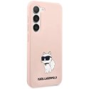 Etui Karl Lagerfeld Silicone Choupette na Samsung Galaxy S23+ - różowe