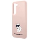 Etui Karl Lagerfeld Silicone Choupette na Samsung Galaxy S23+ - różowe