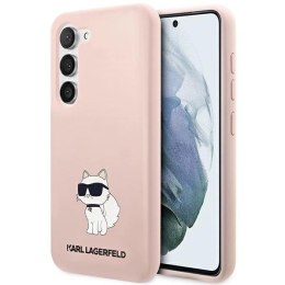 Etui Karl Lagerfeld Silicone Choupette na Samsung Galaxy S23 - różowe