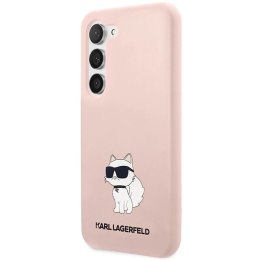 Etui Karl Lagerfeld Silicone Choupette na Samsung Galaxy S23 - różowe