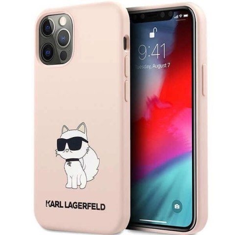 Etui Karl Lagerfeld Silicone Choupette na iPhone 12 / iPhone 12 Pro - różowe