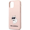 Etui Karl Lagerfeld Silicone Choupette na iPhone 12 / iPhone 12 Pro - różowe