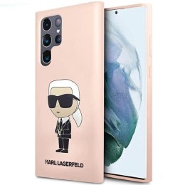 Etui Karl Lagerfeld Silicone Ikonik na Samsung Galaxy S23 Ultra - różowe