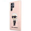 Etui Karl Lagerfeld Silicone Ikonik na Samsung Galaxy S23 Ultra - różowe