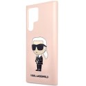 Etui Karl Lagerfeld Silicone Ikonik na Samsung Galaxy S23 Ultra - różowe