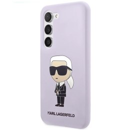 Etui Karl Lagerfeld Silicone Ikonik na Samsung Galaxy S23+ - purpurowe