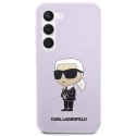 Etui Karl Lagerfeld Silicone Ikonik na Samsung Galaxy S23+ - purpurowe