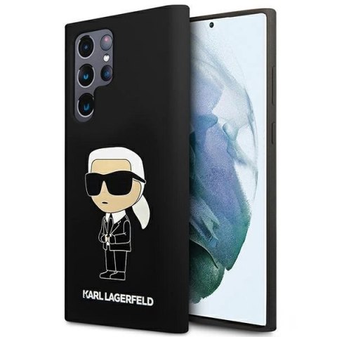 Karl Lagerfeld KLHCS23LSNIKBCK S23 Ultra S918 hardcase czarny/black Silicone Ikonik