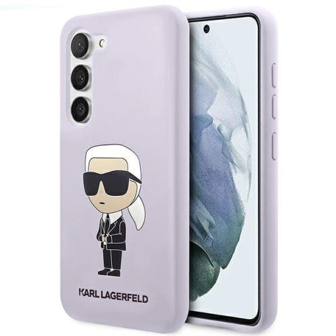 Karl Lagerfeld KLHCS23SSNIKBCU S23 S911 hardcase purpurowy/purple Silicone Ikonik