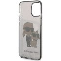 Etui Karl Lagerfeld Glitter Karl&Choupette na iPhone 12 / iPhone 12 Pro - czarne