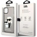 Etui Karl Lagerfeld Glitter Karl&Choupette na iPhone 12 / iPhone 12 Pro - czarne