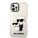 Etui Karl Lagerfeld Glitter Karl&Choupette na iPhone 12 / iPhone 12 Pro - przezroczyste