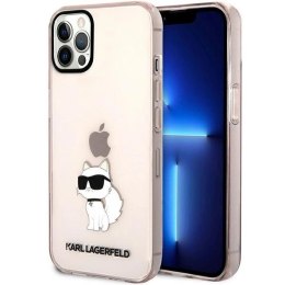 Etui Karl Lagerfeld Ikonik Choupette na iPhone 12 / iPhone 12 Pro - różowe