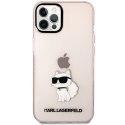 Etui Karl Lagerfeld Ikonik Choupette na iPhone 12 / iPhone 12 Pro - różowe