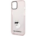 Etui Karl Lagerfeld Ikonik Choupette na iPhone 12 / iPhone 12 Pro - różowe