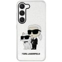 Etui Karl Lagerfeld Glitter Karl&Choupette na Samsung Galaxy S23+ - przezroczyste