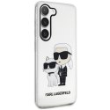 Etui Karl Lagerfeld Glitter Karl&Choupette na Samsung Galaxy S23+ - przezroczyste