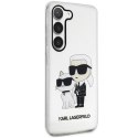 Etui Karl Lagerfeld Glitter Karl&Choupette na Samsung Galaxy S23 - przezroczyste