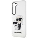 Etui Karl Lagerfeld Glitter Karl&Choupette na Samsung Galaxy S23 - przezroczyste