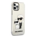 Etui Karl Lagerfeld Glitter Karl&Choupette na iPhone 12 / iPhone 12 Pro - przezroczyste