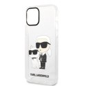 Etui Karl Lagerfeld Glitter Karl&Choupette na iPhone 12 / iPhone 12 Pro - przezroczyste