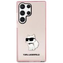 Etui Karl Lagerfeld Ikonik Choupette na Samsung Galaxy S23 Ultra - różowe