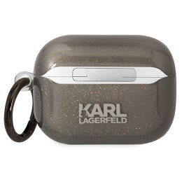 Etui Karl Lagerfeld Glitter Karl&Choupette na AirPods Pro - czarne