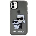 Etui Karl Lagerfeld Glitter Karl&Choupette na iPhone 11 / Xr - czarne