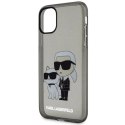 Etui Karl Lagerfeld Glitter Karl&Choupette na iPhone 11 / Xr - czarne