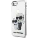 Etui Karl Lagerfeld Glitter Karl&Choupette na iPhone 7 / 8 / SE 2020 / SE 2022 - przezroczyste