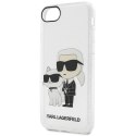 Etui Karl Lagerfeld Glitter Karl&Choupette na iPhone 7 / 8 / SE 2020 / SE 2022 - przezroczyste