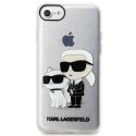 Etui Karl Lagerfeld Glitter Karl&Choupette na iPhone 7 / 8 / SE 2020 / SE 2022 - przezroczyste