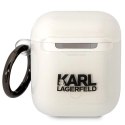 Etui Karl Lagerfeld Ikonik Choupette na AirPods 1/2 - przezroczyste