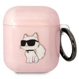 Etui Karl Lagerfeld Ikonik Choupette na AirPods 1/2 - różowe