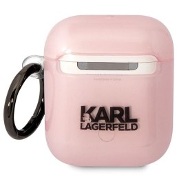 Etui Karl Lagerfeld Ikonik Choupette na AirPods 1/2 - różowe