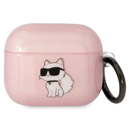 Etui Karl Lagerfeld Ikonik Choupette na AirPods 3 - różowe