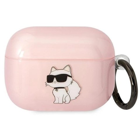 Etui Karl Lagerfeld Ikonik Choupette na AirPods Pro - różowe