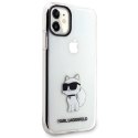 Etui Karl Lagerfeld Ikonik Choupette na iPhone 11 / Xr - przezroczyste