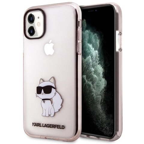 Etui Karl Lagerfeld Ikonik Choupette na iPhone 11 / Xr - różowe