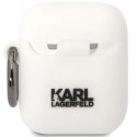 Etui Karl Lagerfeld Silicone Karl&Choupette na AirPods 1/2 - białe