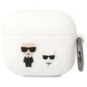 Etui Karl Lagerfeld Silicone Karl&Choupette na AirPods 3 - białe