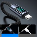 Kabel Joyroom Prism Series A16 USB-C / USB-C 100W 1.2m z wyświetlaczem LED - czarny