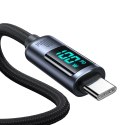 Kabel Joyroom Prism Series A16 USB-C / USB-C 100W 1.2m z wyświetlaczem LED - czarny