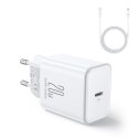 Ładowarka Joyroom JR-TCF06 20W USB-C PD z kablem USB-C / Lightning - biała