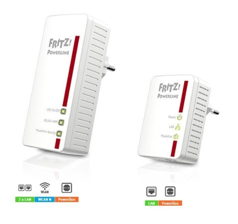 AVM Adapter FRITZ! Powerline 540E SET WiFi N300 (540E + 510E)