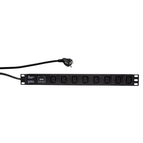 LogiLink Listwa zasilająca LogiLink do szaf PDU8A01 19" 16A PDU 8x IEC320 / C13 2m czarna