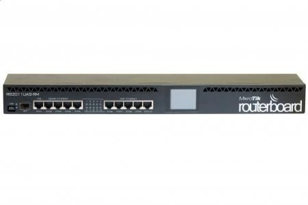 MIKRO TIK Router bezprzewodowy MikroTik RB2011UAS-RM (CPU 600Mhz) 128MB RAM, 5 xGigabit LAN, 5 x Fast Ethernet LAN, 1 x SFP, microUSB, PoE