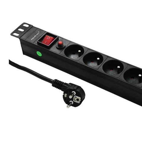 Qoltec Listwa zasilająca Qoltec do RACK 19" 1U 16A PDU CB 8xSCHUKO 2m