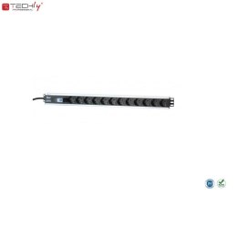 Techly Listwa zasilająca TechlyPro Rack Pion 250V/16A 12x Schuko 3m